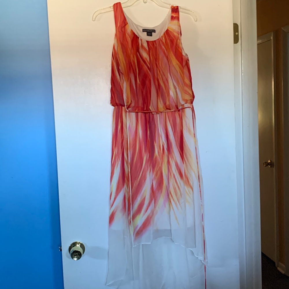 Beautiful hi lo chiffon summer dress, preloved in great condition